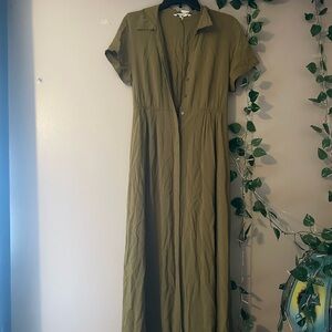 H&M Olive Green Midi Dress